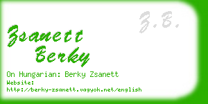 zsanett berky business card